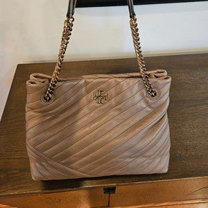 Tory Burch Kira Leather Chevron Tote Bag